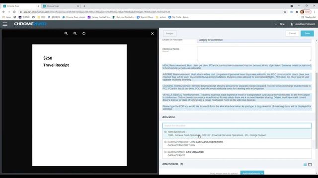 Travel Expense Report - Chrome River 1.1 смотреть онлайн
