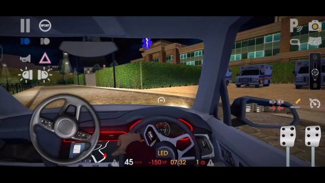 Jaguar F-pace night ride in Rome city | Driving school sim смотреть онлайн