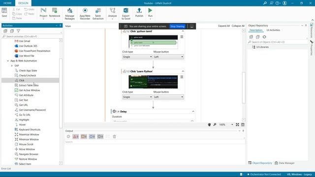 Bot using ui path studio X to open youtube on a browser, search a topic and play the video. смотреть онлайн
