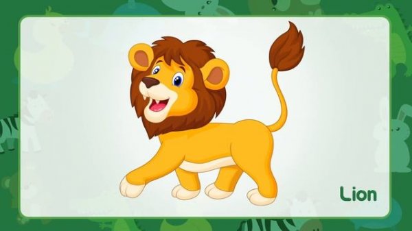Wild Animals Flash Cards for Kids | Video Flash Cards | Learn to Talk | Vocabulary in English