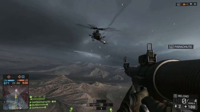 :Battlefiled 4:Going for a Renazook on a chopper(fail) смотреть онлайн