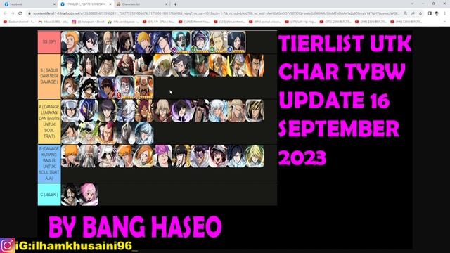 REVIEW TIERLIST CHAR THOUSAND YEAR BLOOD WAR BBS 2023 BY BANG HASEO - Bleach Brave Souls смотреть онлайн