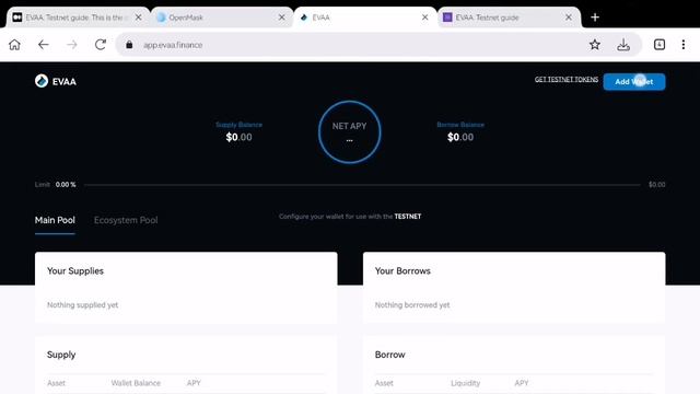 Tutorial mengikuti testnet Evaa Protocol : First lending protocol on Ton Blockchain!!! смотреть онлайн