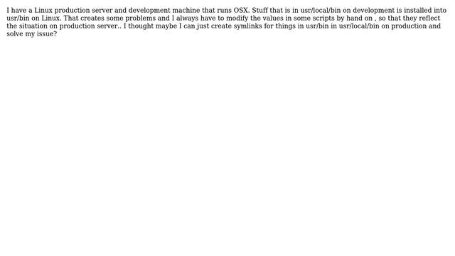 Creating usr/local/bin symlinks for things in usr/bin good idea? смотреть онлайн