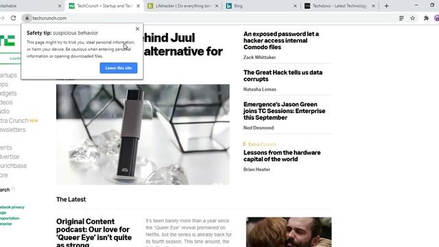 Safety Tip Experiment in Chrome Canary Shows suspicious Behavior warning for Legitimate Sites смотреть онлайн