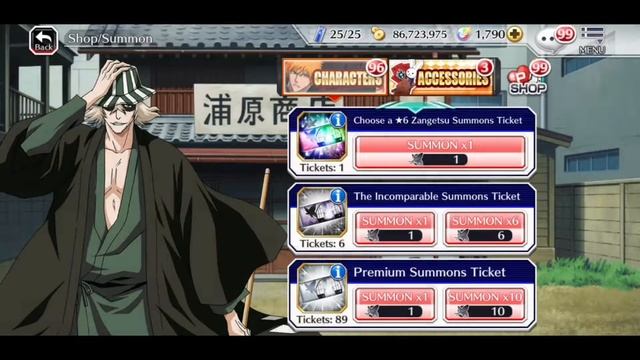 Bleach Brave Souls. Ticket 6* zangetsu " The warrior's path". смотреть онлайн
