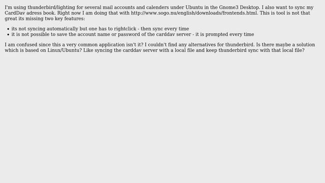 Syncing a CardDav Adressbook with Thunderbird SOGo Connector смотреть онлайн