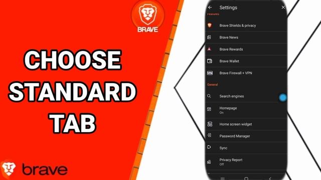 How To Choose Standard Tab On Brave Private Web Browser App смотреть онлайн
