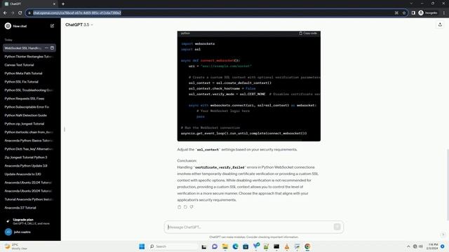 python websocket ssl certificate verify failed смотреть онлайн