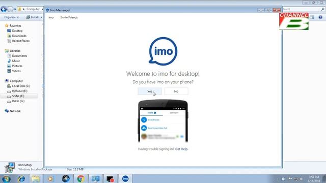 How to setup imo onyour computer | কিভাবে কম্পিউটারে ইমো সেটআপ করবেন | CHANNEL-B HD | B TUTORIAL смотреть онлайн