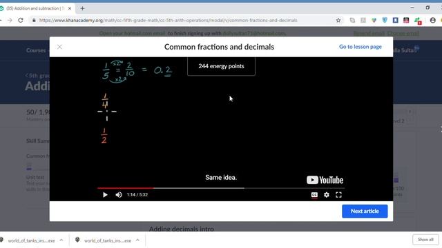 35 Addition and subtraction 5th grade Math Khan Academy Google Chrome 9 29 2018 1 29 04 PM смотреть онлайн