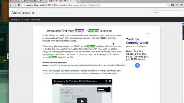 Find Many Strings - Screencast of a chrome extension смотреть онлайн