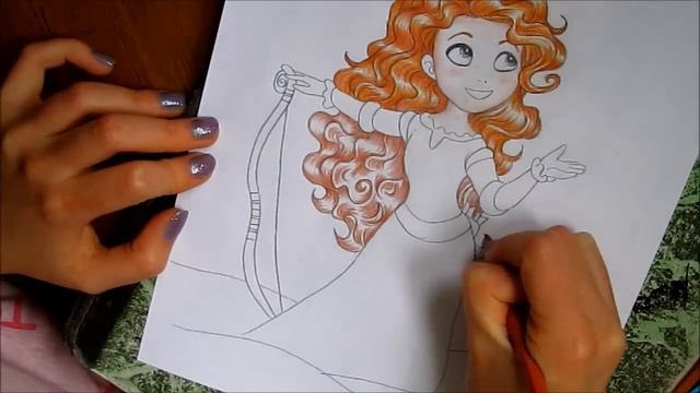 Drawing Merida from Brave смотреть онлайн
