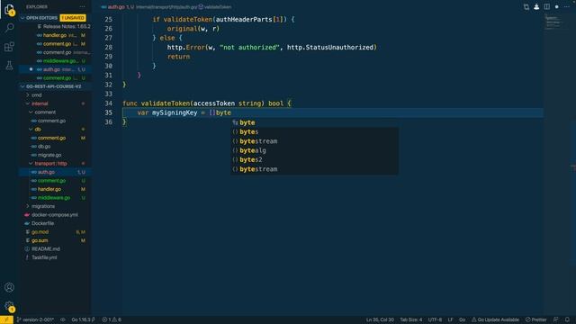 23 - JWT Auth Middleware (2160p with 30fps) смотреть онлайн