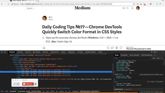 chrome devtools tips - how to quickly change color format like a pro смотреть онлайн