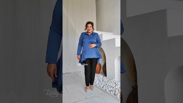 Рубашка расклешенная с удлиненной спинкой с воланом спереди смотреть онлайн