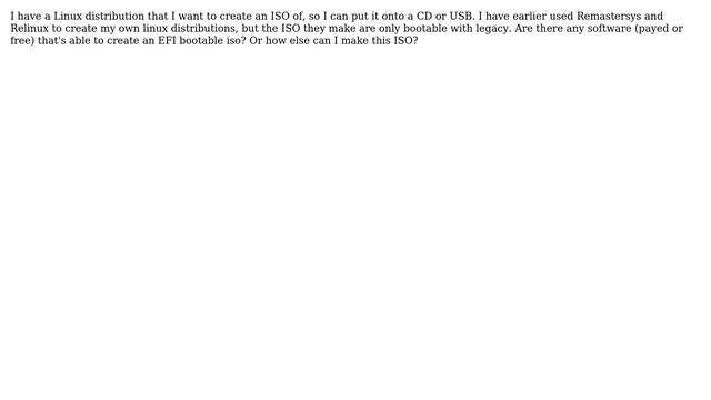 Unix & Linux: UEFI bootable iso of own Linux distribution смотреть онлайн