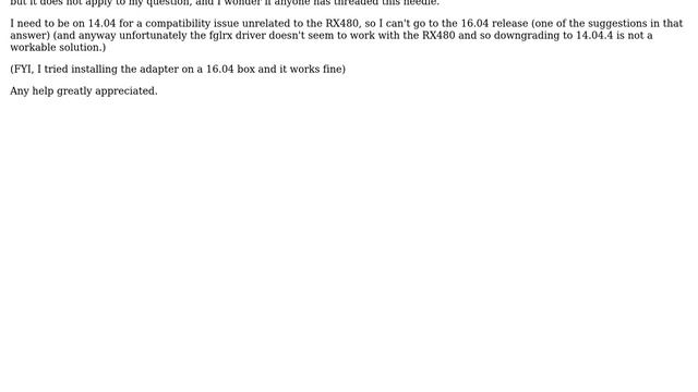 Ubuntu: Ubuntu 14.04.5 LTS and AMDGPU-PRO driver install fails with Depends: libvdpau-amdgpu-pro смотреть онлайн