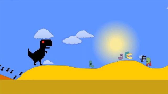 Alphabet Lore - Escape The Chrome Dinosaur #alphabetlore #abcdefghijklmnopqrstuvwxyz