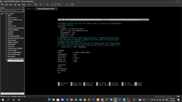 Instalasi dan Konfigurasi File Server (Samba) di Debian 10 смотреть онлайн