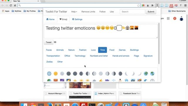 Easily Share Twitter Emojis Using Toolkit For Twitter Chrome Extension смотреть онлайн