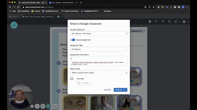 Snap&Read: How to Create an Assignment in Google Classroom for Chrome смотреть онлайн
