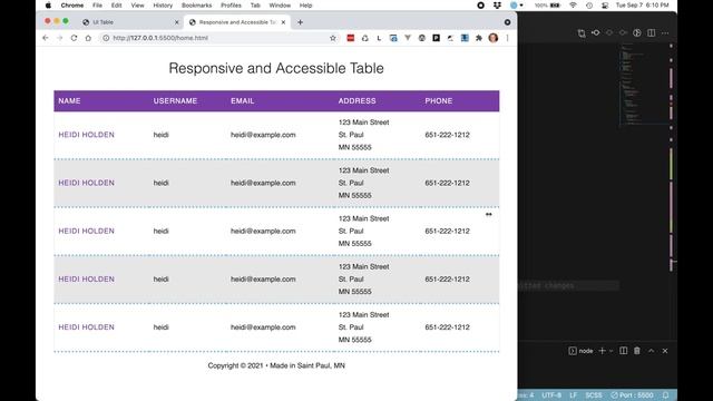 How to Build A HTML5 Table | Responsive & Accessible | Part One | Code with Me | Angela J Holden смотреть онлайн