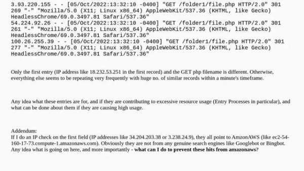 Webmasters: Apache Logs: Mozilla/5.0 (X11; Linux x86_64) AppleWebKit/537.36 (KHTML, like Gecko) H..