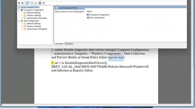Disable Diagnostic Data Viewer in Windows 11 смотреть онлайн