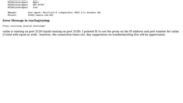 Trying to setup cntlm on ubuntu for NTLM authentication смотреть онлайн