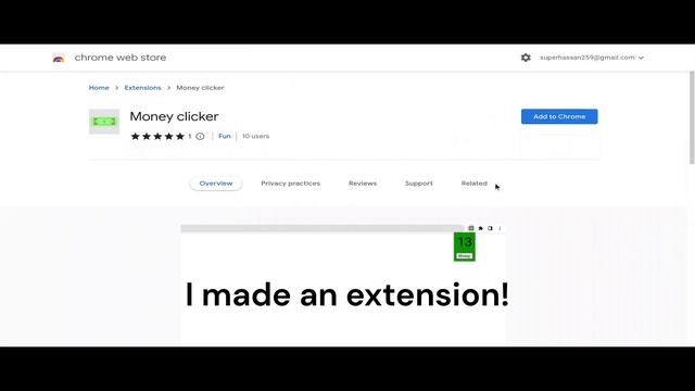 I made a clicker game on the Chrome Web Store! смотреть онлайн