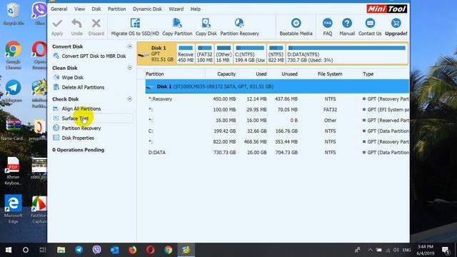 how to check harddisk surface test using mini tool patition wizard free смотреть онлайн