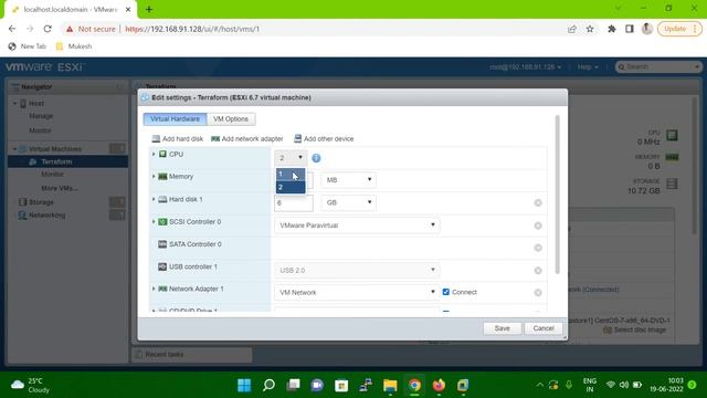 How do I add amount of memory and CPU to a virtual machine || vSphere смотреть онлайн
