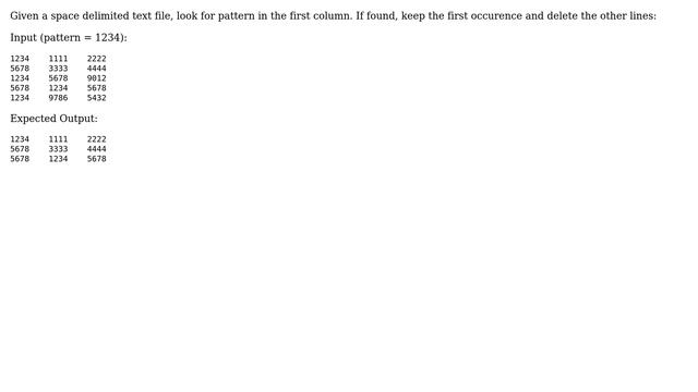 Unix & Linux: Delete all lines except first occurrence смотреть онлайн