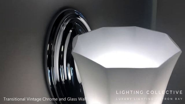 Transitional Vintage Chrome and Glass Wall Light | Lighting Collective смотреть онлайн