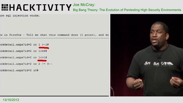 Hacktivity 2012 Joe McCray Web Application Security смотреть онлайн