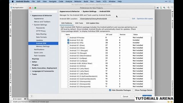 MANAGING COMPONENTS IN THE SDK MANAGER | Tutorial for Beginners | ANDROID STUDIO | TA1007 смотреть онлайн