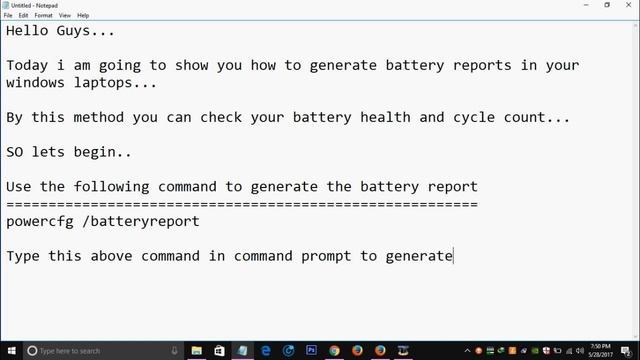 How to check Laptop Battery-Report || Battery Cycle Count in Windows Laptops|| 2017 Tricks смотреть онлайн