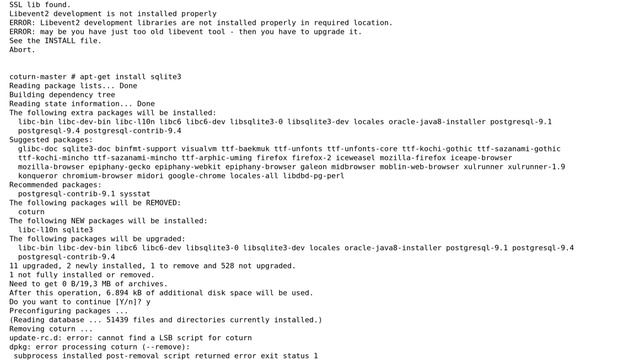 Unix & Linux: Debian : Installing Coturn causing error, and package not getting removed. смотреть онлайн