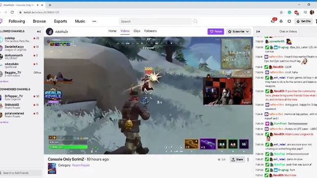 AdaMaZe Console Only ScrimZ Twitch Google Chrome 2020 05 22 23 06 56 смотреть онлайн