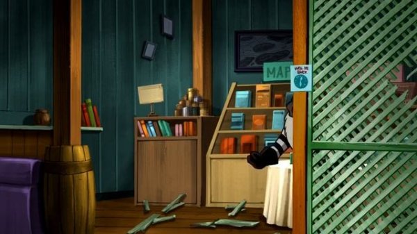 Scooby Doo Legend of the Phantosaur (2011) - Shaggy beats up a gang of bikers