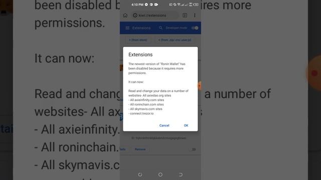 Ronin Wallet extension missing PROBLEM SOLVE(no need for seed phrase) смотреть онлайн