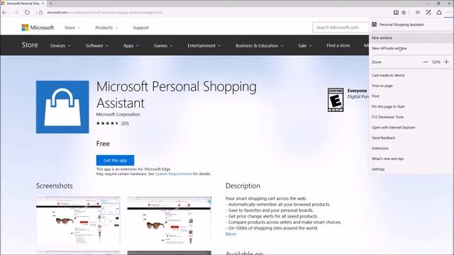 Microsoft Edge - Turning on the Personal Shopping Assistant смотреть онлайн