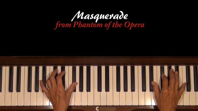 Masquerade Phantom of the Opera Piano Tutorial смотреть онлайн