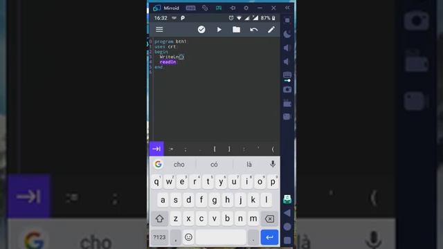 HƯỚNG DẪN CÀI ĐẶT VÀ SỬ DỤNG PM FREE PASCAL TRÊN ĐIỆN THOẠI смотреть онлайн