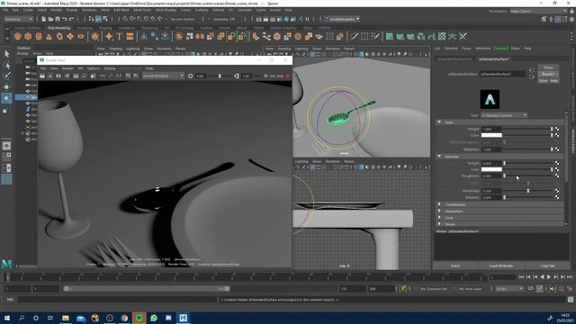 Maya chrome material with AiStandard shader | Intro to Maya 2020 смотреть онлайн