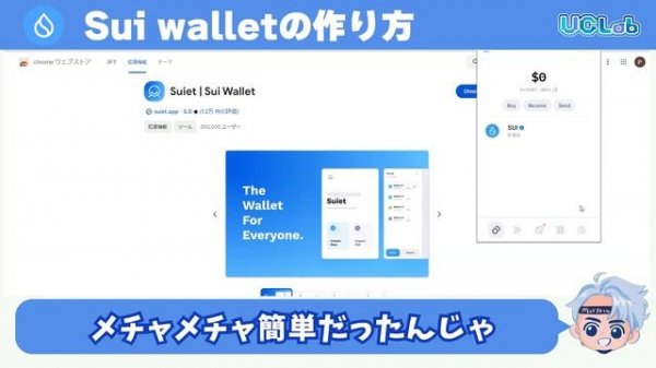 【５分で完了】Sui wallet(スイ ウォレット)とは？作り方・送金・使い方を解説【仮想通貨】