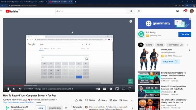 18156 How To Record Your Computer Screen for Free YouTube Google Chrome 2022 08 08 12 02 21 смотреть онлайн