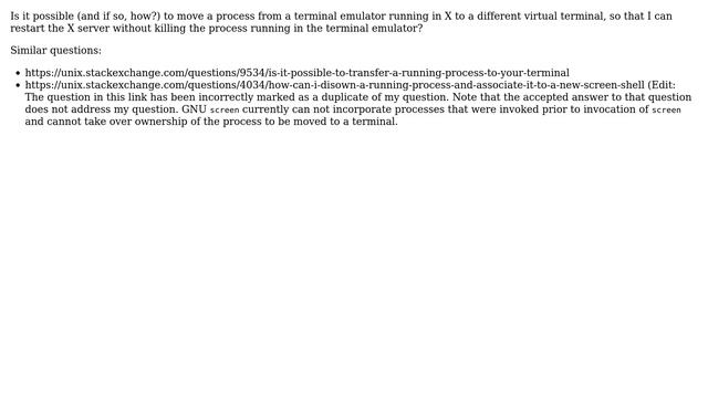 Move terminal emulator process from xorg to tty? смотреть онлайн