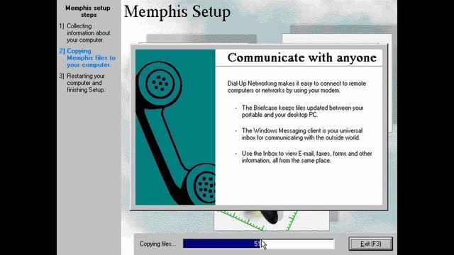 Installing Windows Memphis/Windows 98 build 1353 смотреть онлайн